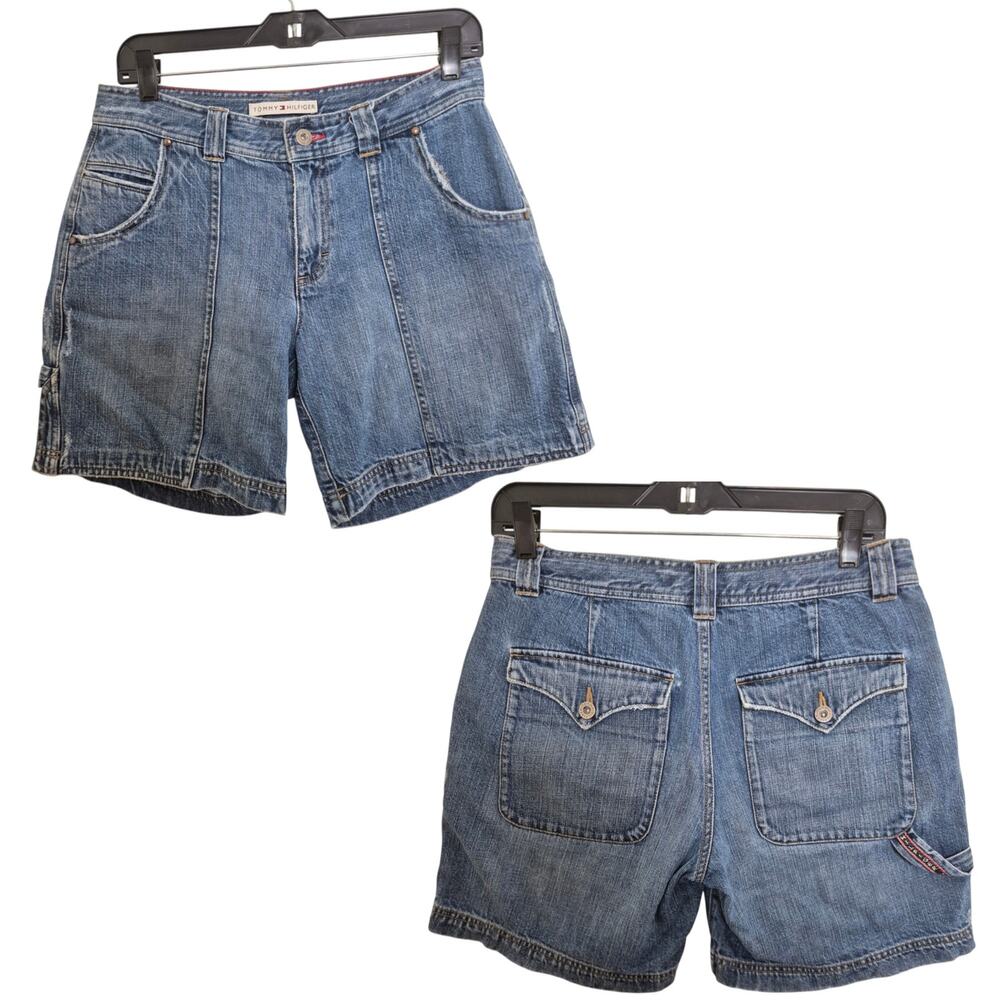 Tommy Hilfiger Blue Denim Jeans Vintage Carpenter Shorts 6 Waist 32